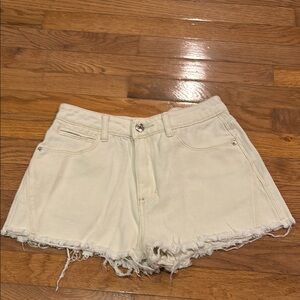 White Denim Cutoff Shorts